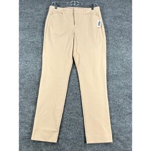 Old Navy Pixie Pants 6 Womens Beige High Rise Slim Fit Ankle Stretch Work Casual
